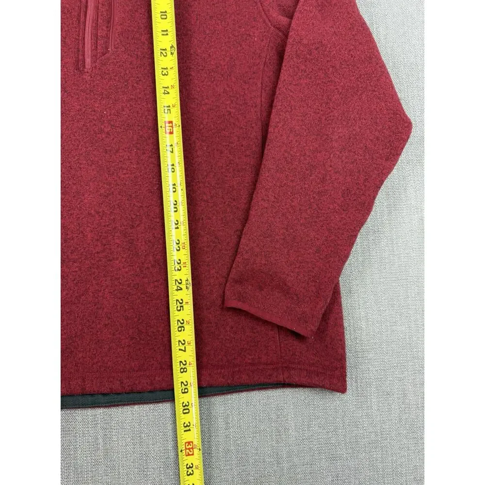 The North Face Gordon Lyons 1/4 Zip Fleece Pullover Red Heather Men’s XXL